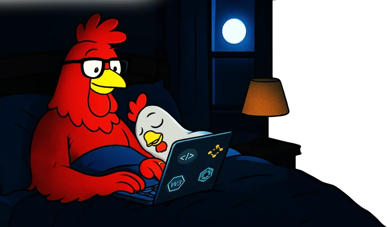 W3Rooster and his wife in the bed-W3Rooster-The Voice of W3 Innovations Token Architect and builder3
