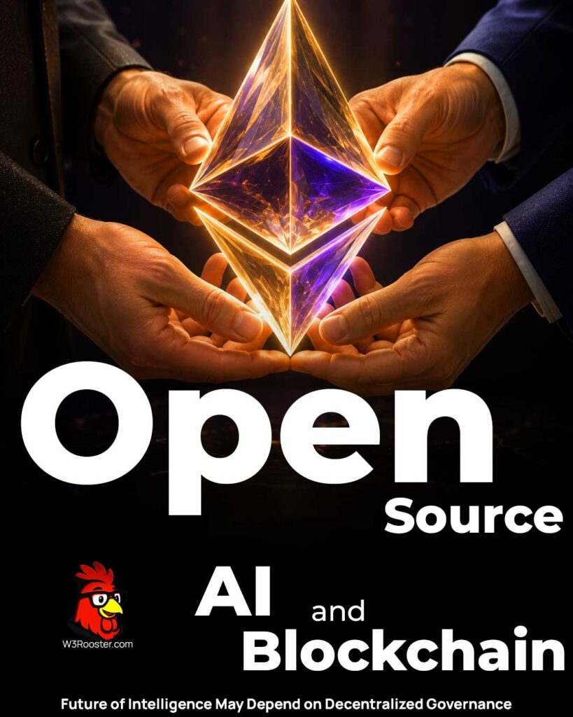 Open-Source AI and Blockchain: Why the Future of Intelligence May Depend on Decentralized Governance 1 7.15.2026-W3Rooster.-Ethereum.-AI-Governance
