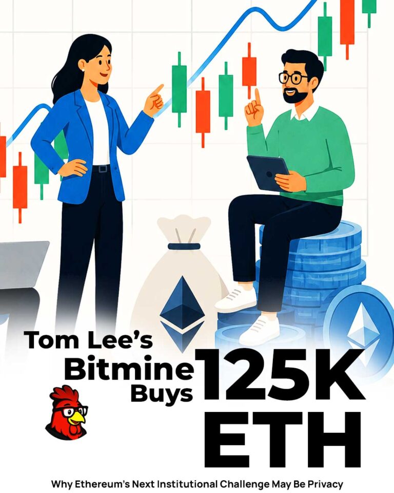 Tom Lee’s Bitmine Buys 125K ETH: Why Ethereum’s Next Institutional Challenge May Be Privacy
